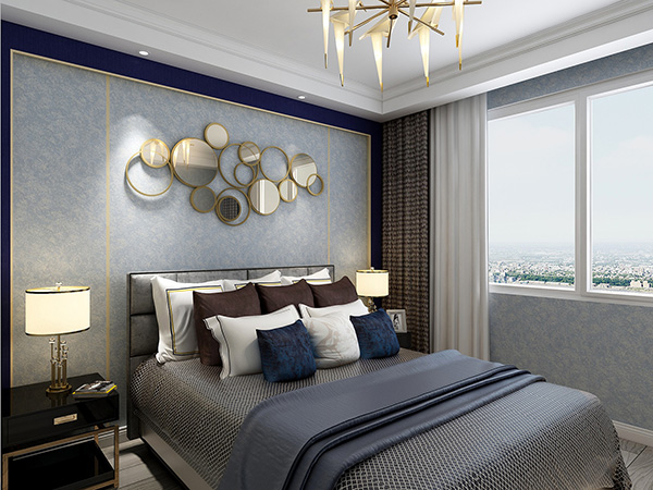 現(xiàn)代臥室藝術(shù)漆效果圖